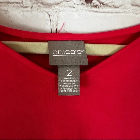 Chico's Stretchy Pink Top Size XL - Picture 2 of 5